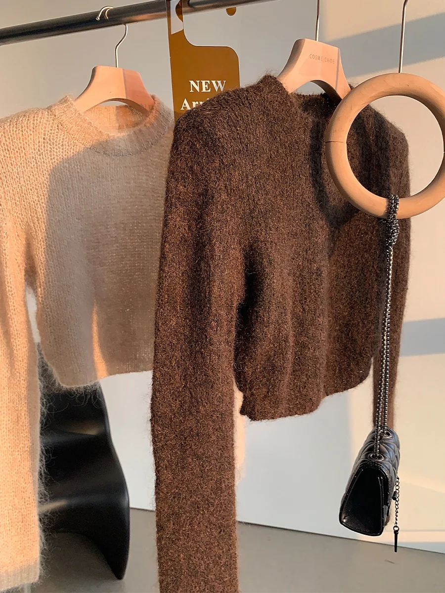 

Осень-зима, женский трикотаж с круглыми подушечками, свитер Camere, мягкая милая зимняя коллекция 2023, осень-зима