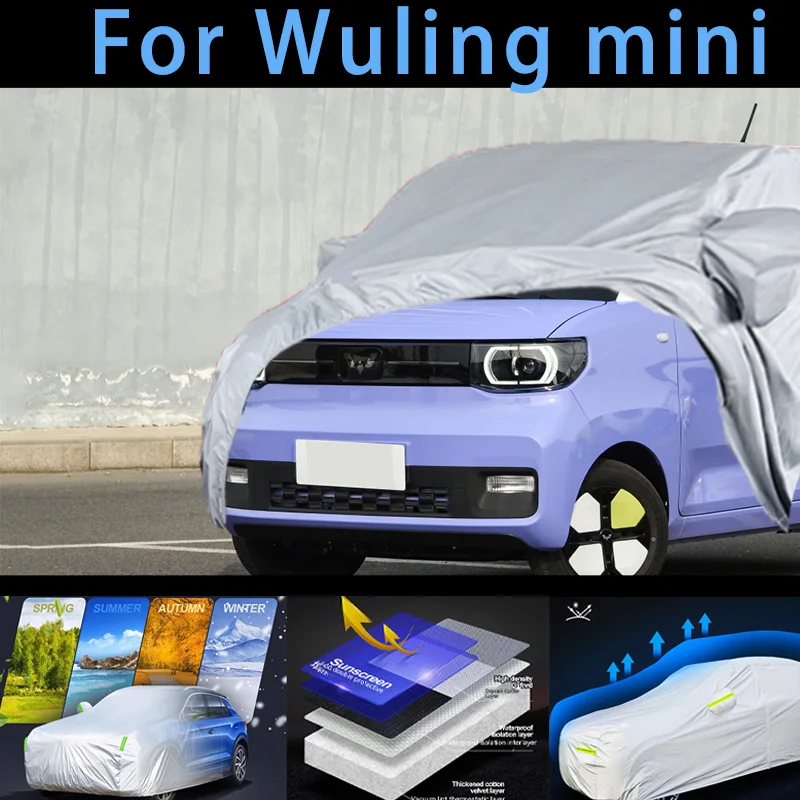 

For Wuling mini Outdoor Protection Full Car Covers Snow Cover Sunshade Waterproof Dustproof Exterior Car cover protection