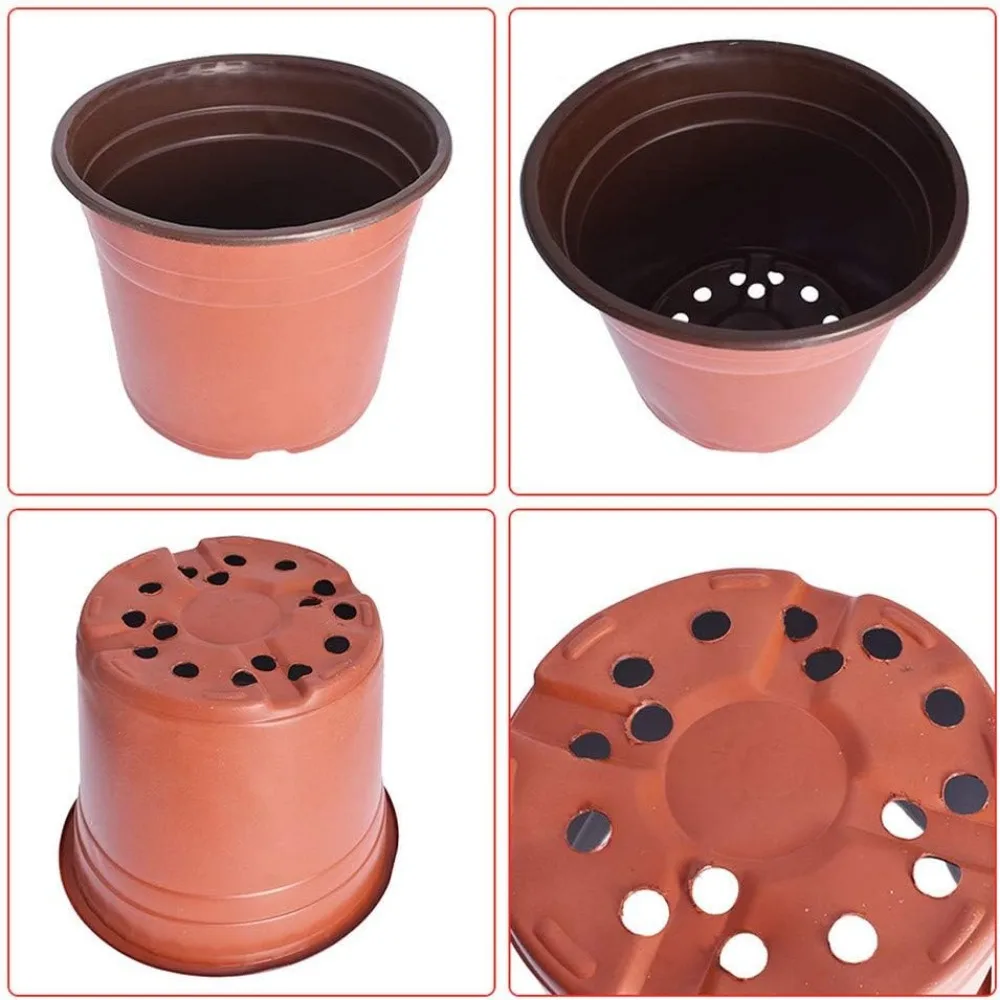 Seedling Pots Plastic Plant Pots Seedling Cups Nursery Pots Plant Container for Indoor Outdoor Plants Seeds Germination 100 Pcs