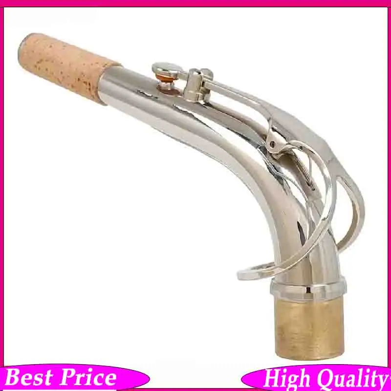 

Alto Saxophone Curved Neck Pipe – 2.5cm Bend Brass Construction, Silver Plated Woodwind Instrument Accessory