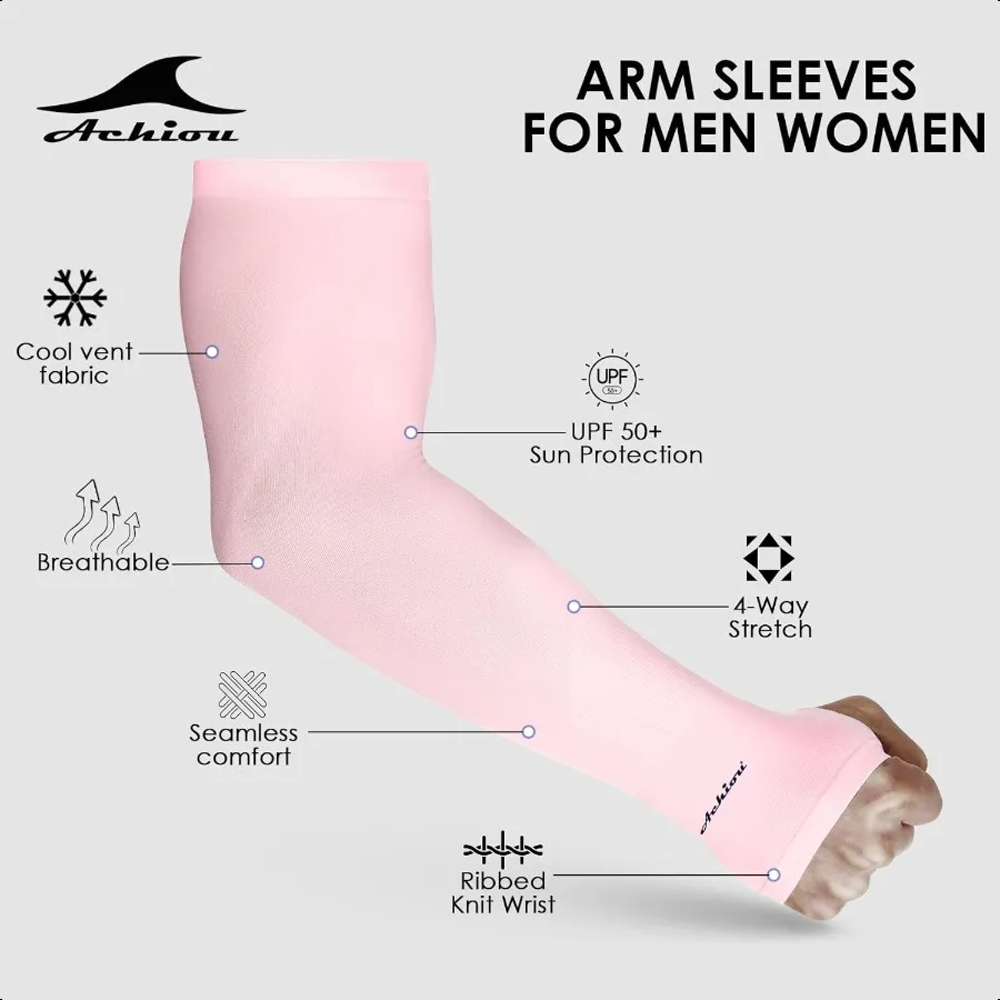 Achiou Arm Sun Sleeves Comprion حماية من الأشعة فوق البنفسجية للرجال والنساء الصيف Sunblock كرة السلة كرة القدم غطاء الأسلحة الوشم