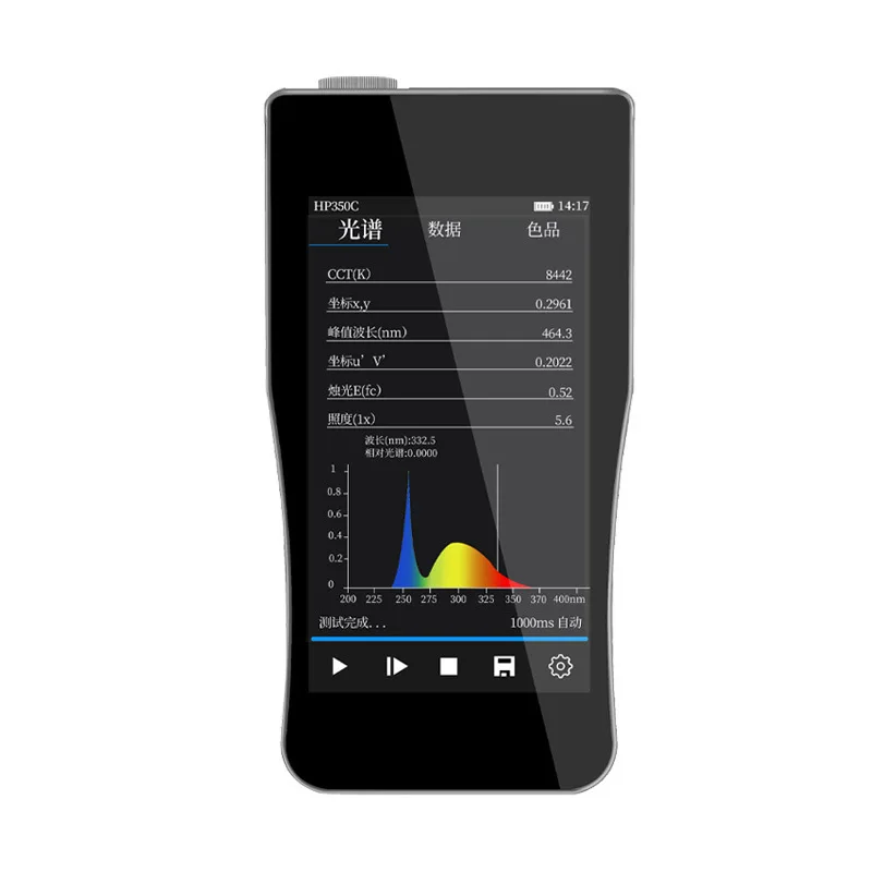 HP-350 Spectral Color Illuminometer, Color Rendering Index Handheld Color Temperature Analyzer, Purple Infrared Detection