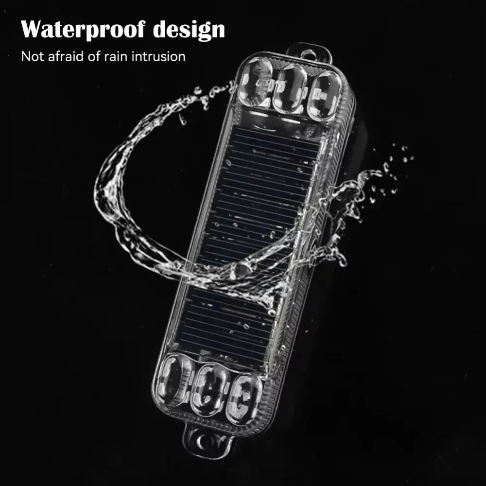 Safety Plastic Solar Warning Light Wireless Solar Powered Tail Flashing Light LED Colorful Flash Rear Tail Lamp For E Bike