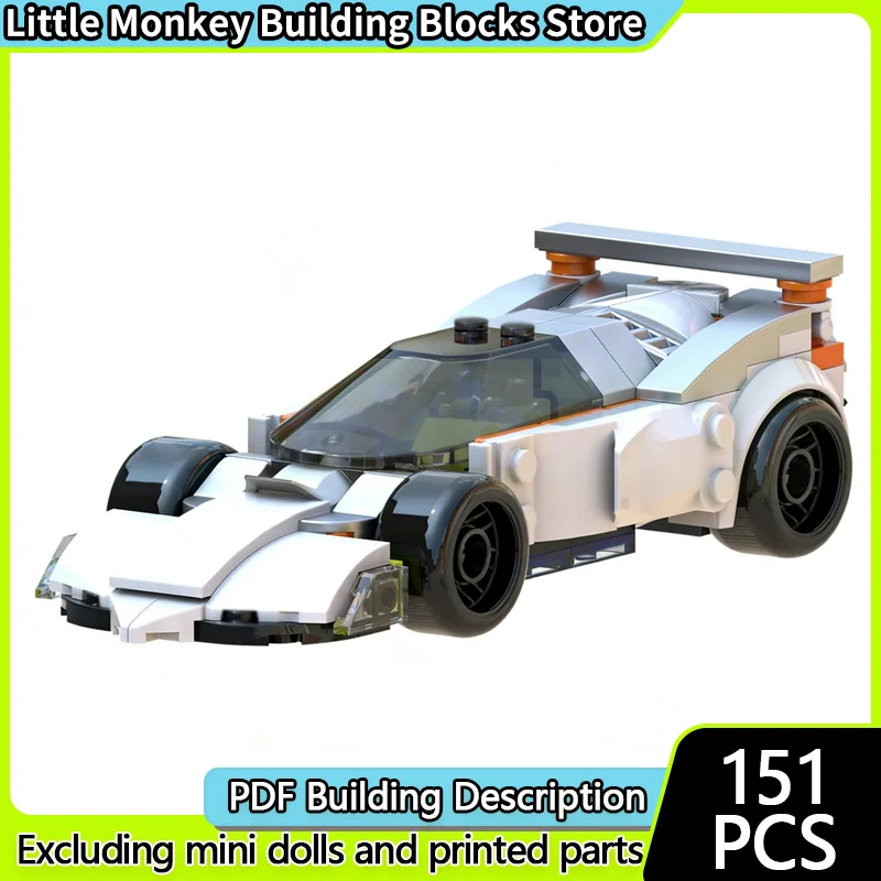 

Speed Racing Car Model MOC Building Bricks Modified Sports Car Modular Technology Children Holiday Gifts Assemble Toys Suit