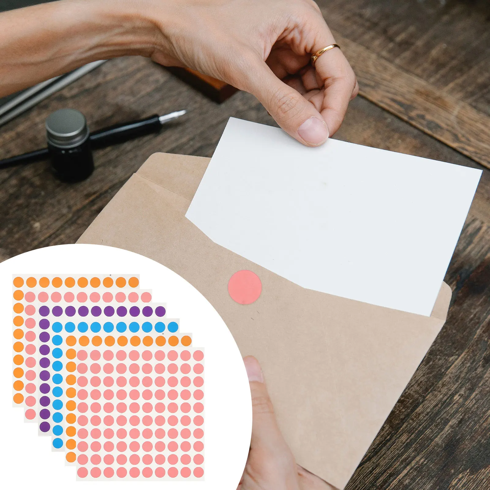 

16pcs Color Coding Dot Labels Bright Adhesive Circle Stickers Removable For Classroom Office Calendar Planner 10Mm File Folder