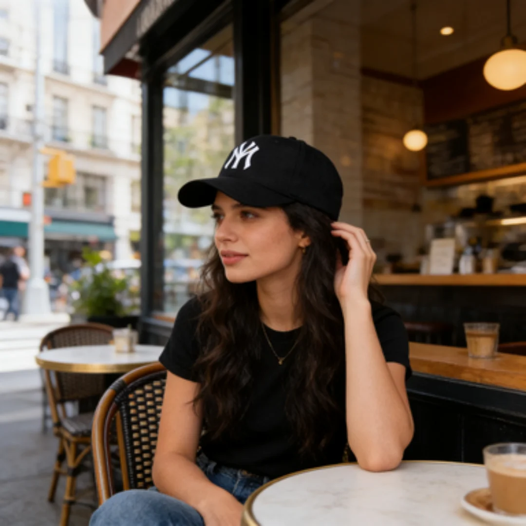 Unisex Baseballkappe mit NY-Buchstaben-Stickerei, Verstellbare Baumwoll-Dad-Mütze, Lässige Sonnenschutz-Schirmmütze für Männer und Frauen, Streetwear Sport – Detail 10