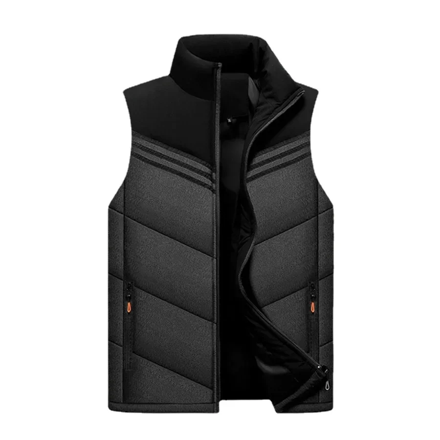 New Luxury Men's Vest Sleeveless Jackets for Men Winter Warm Coat Casual Thicken Sleeveless Parka Male Waistcoat Windbreaker