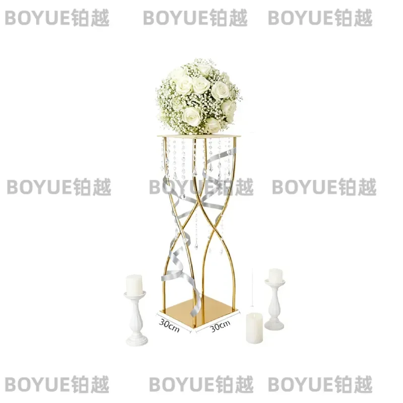 Wedding Party Store Sto 35Inches Gold Metal Wedding Flower Stand Vase, Table Centerpiece Rack for Wedding Party Event
