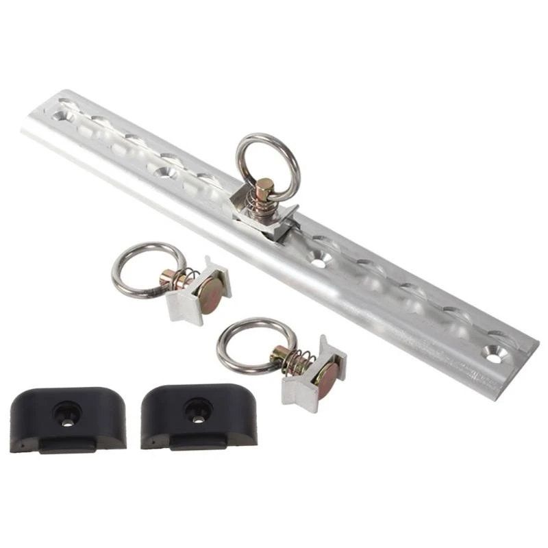 

L-Track Airline with Single Fitting Tie Down Anchors Quick Release Rings Spring Bolt Airline Track 30cm/12inch