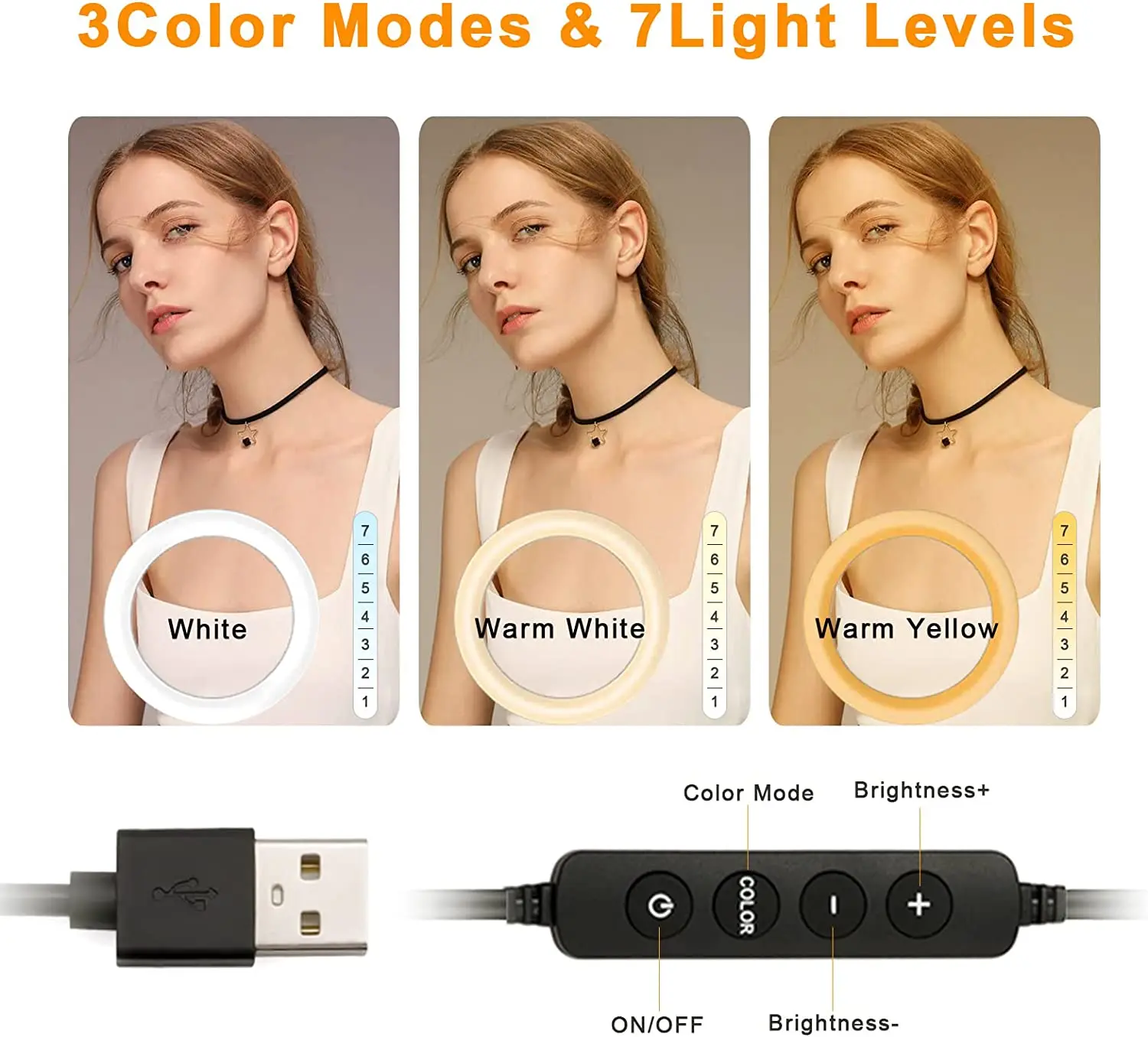 26CM Selfie Ring Light Top Shot Fill Light Tripod,Photography Led Ring Lamp Ringlight for Video Recording Live Broadcast