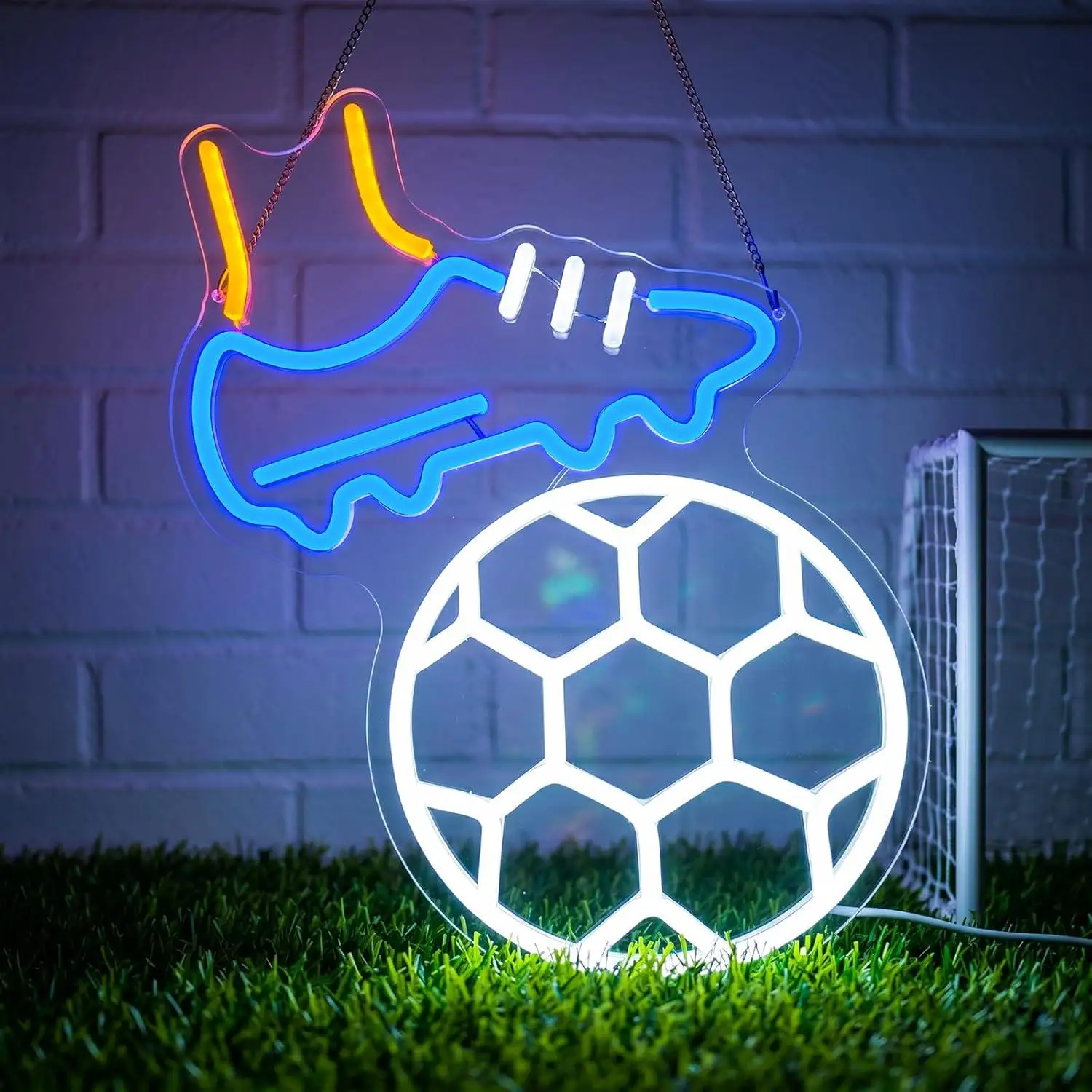 

Soccer Neon Sign USB Dimmable LED Light for Bedroom Game Room Sports Bar World Cup Party Soccer Fans Decor Gifts Night Light