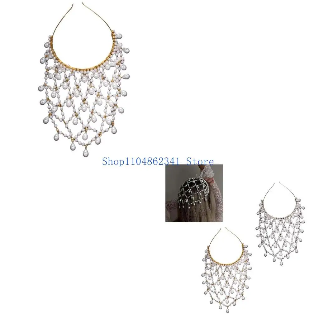 

5asd шляпа ручной работы с жемчугом, свадебные головные уборы в стиле Лолиты, свадебная церемония, аксессуар для волос для и