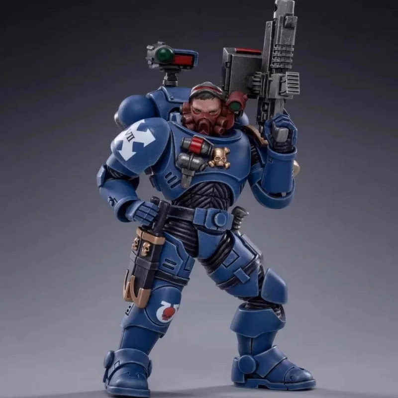 Joytoy Dark Source Warhammer 40k المتطرفة المحارب 1:18 مقياس تحصيل عمل الشكل المحمول الغازي الجندي لتزيين التيار المتناوب/G