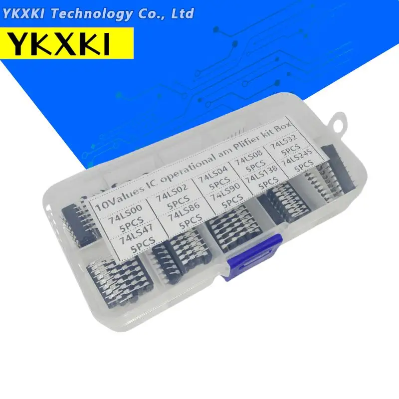 50PCS/Set Integrated Circuit DIP IC Combination KIT 74LS00 74LS02 74LS04 74LS08 74LS32 74LS47 74LS86 74LS90 74LS138 74LS245 Chip