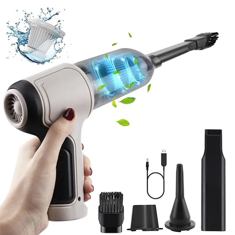 

9000PA 3-IN-1 Mini Car Vacuum Cleaner & Air Blower Cordless Handheld Mini Auto Vacuum Cleaner for Car Interior Home Computer