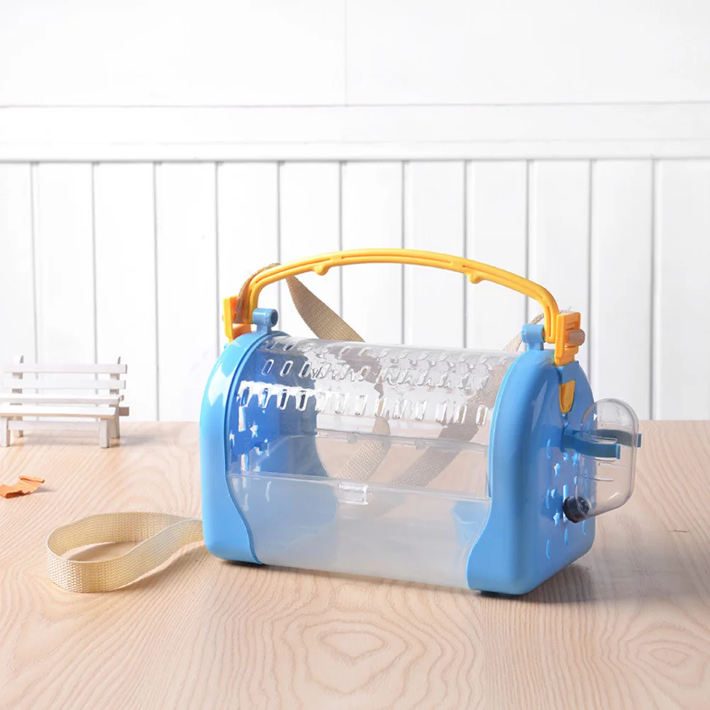 1 قطعة حامل الحيوانات الأليفة مادة مريحة المحمولة الهامستر صندوق حمل نافذة مراقبة شفافة مناسبة صغيرة