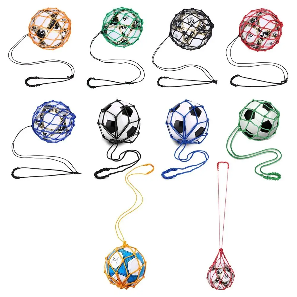 Supporto per pallone Allenatore per calcio in nylon Colori multipli Rete per palloni da calcio Pratica Aiuto per l'allenamento Adulti