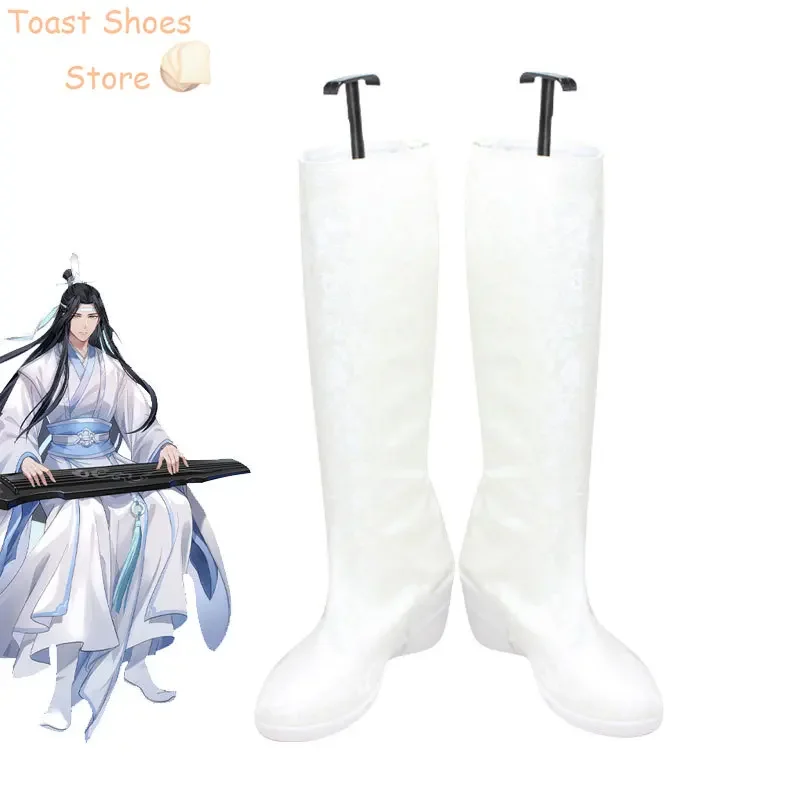 

Anime Mo Dao Zu Shi Lan Wangji Cosplay Shoes Grandmaster of Demonic Cosplay Props PU Leather Shoes Halloween Boots Costume Prop