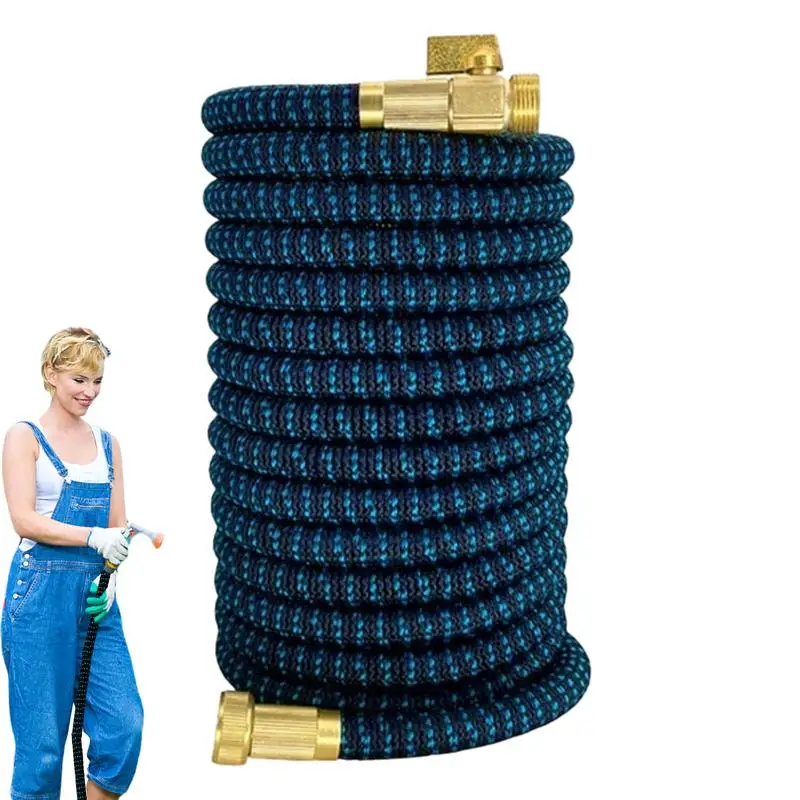 75ft Telescopic Garden Hose Lightweight Hose 3/4 Copper Joint Water Pipe for Outdoor Lawn Plant Watering and Car Washing