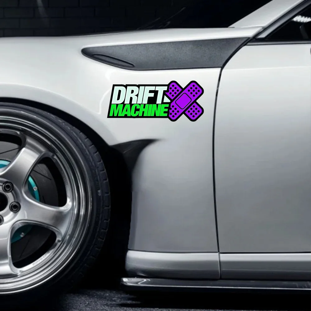 Drift Machine Red Bandage Cartoon Car Stickers Waterproof Sunscreen Vinyl Decals Decorative Accessories PVC