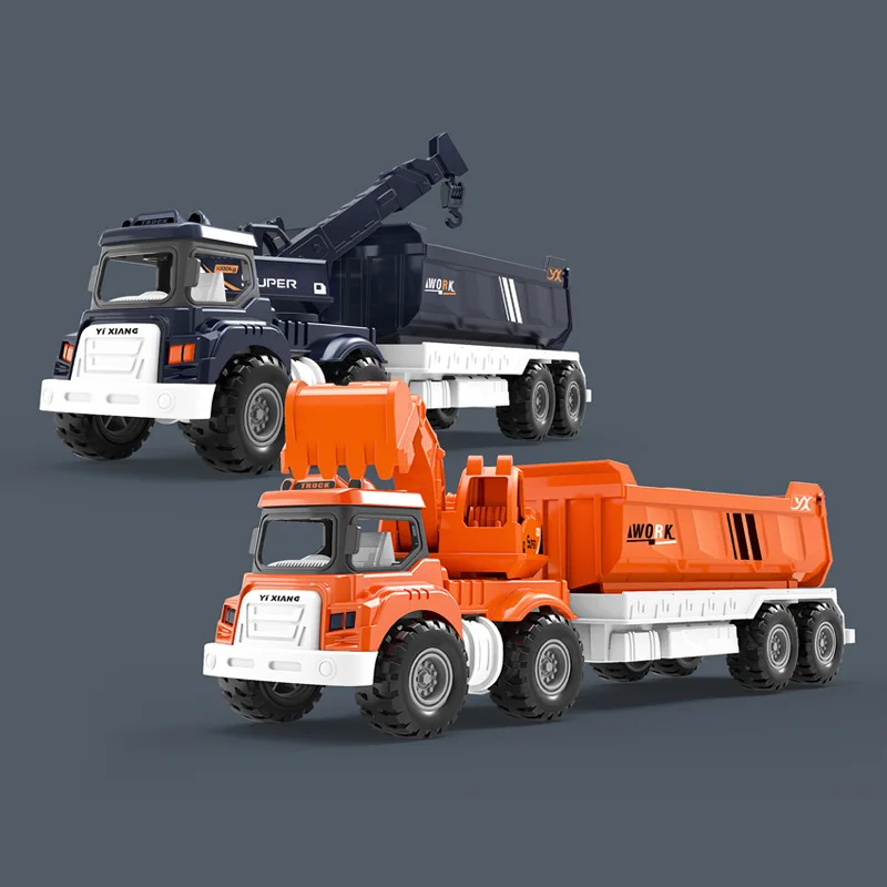 Nieuwe Speelgoed Legering Front Inertie Auto Kraan Graafmachine Dump Auto Trailer Model Kinderen Speelgoed Verjaardagscadeau B188
