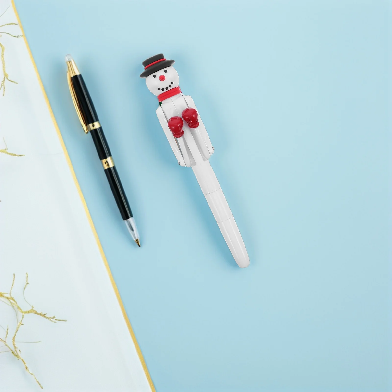 

4 шт., шариковые ручки для бокса, снеговика, рождественская гелевая ручка, забавная интерактивная ручка для письма, декомпрессии, сувениры для рождественской вечеринки