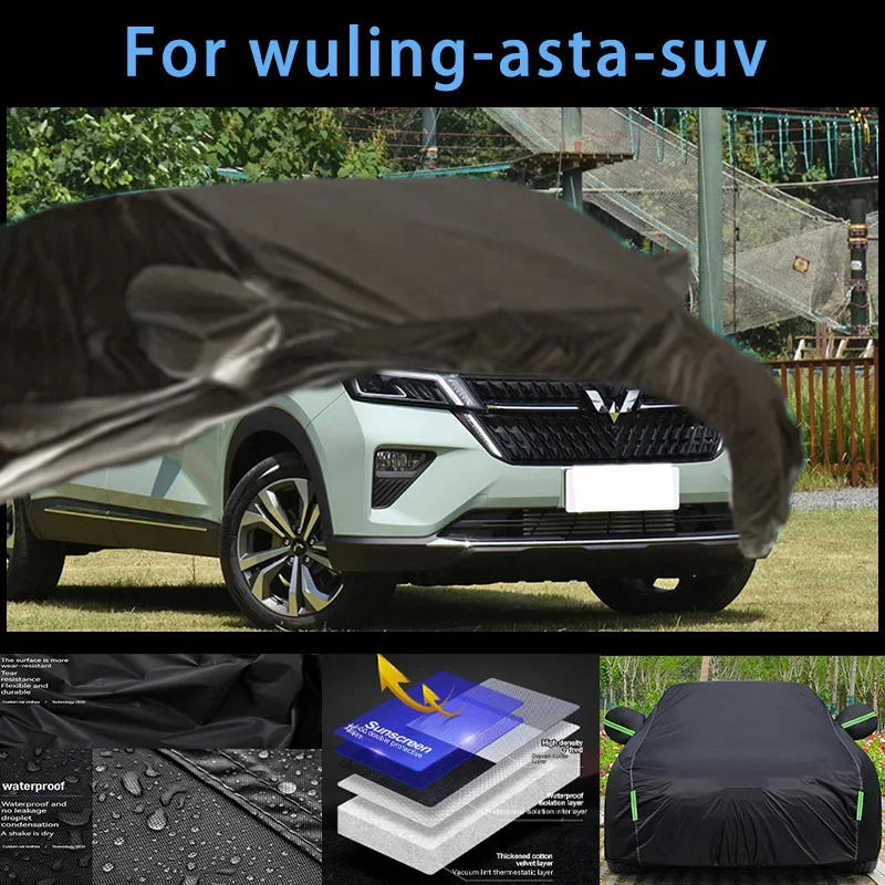 

For wiling-asta-suv Outdoor Protection Full Car Covers Snow Cover Sunshade Waterproof Dustproof Exterior Car accessories