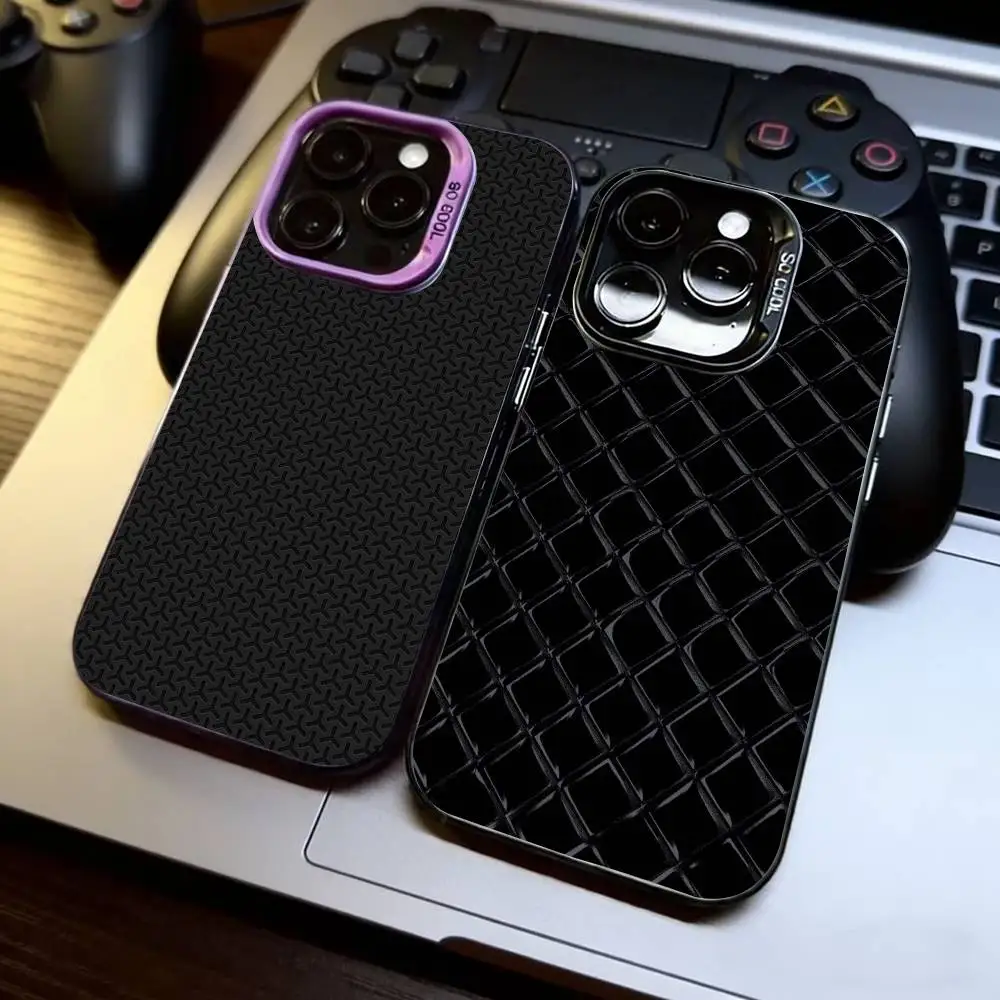 

Luxury Gloss Real Carbon Fibe Phone Case For iPhone 17,16,15,14,13,12,11 Plus,Pro Max,XS,Colorful Silver Black Cover