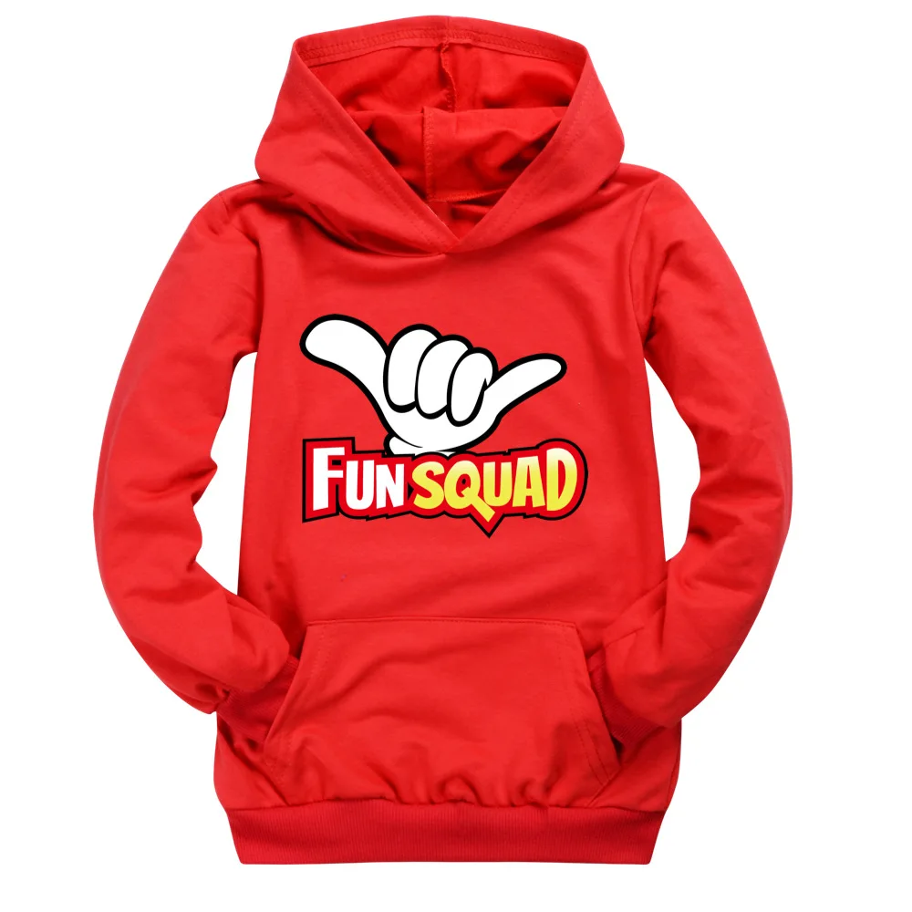 New Children Fun Squad Gaming Sweatshirts Girls Hoodie T-shirt Streetwear Kids Boys Cartoon Hooded Pullover Autumn Casual Tops