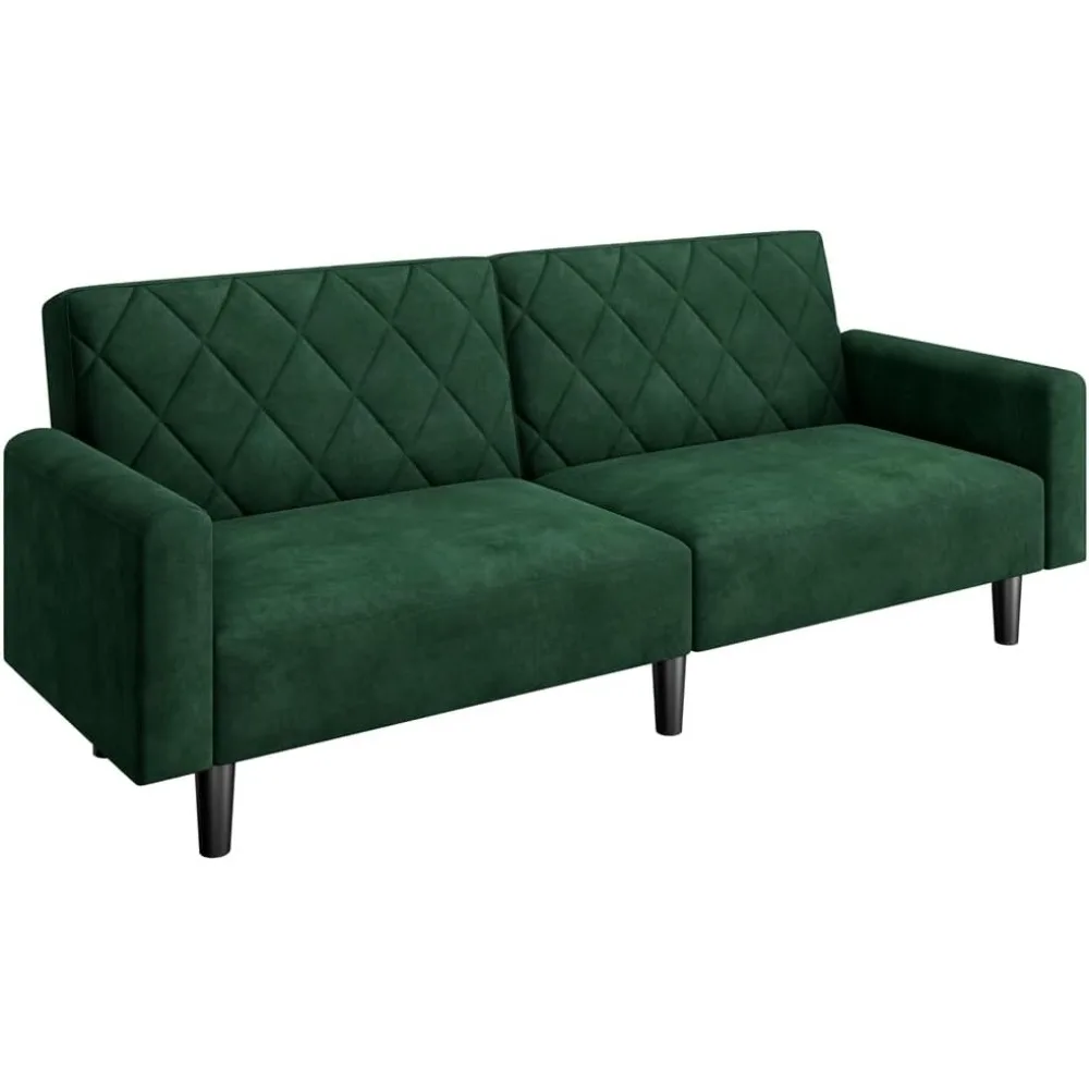 Sofá cama doble moderno, sofá plegable con cojines, sofá convertible de tela, personalizable