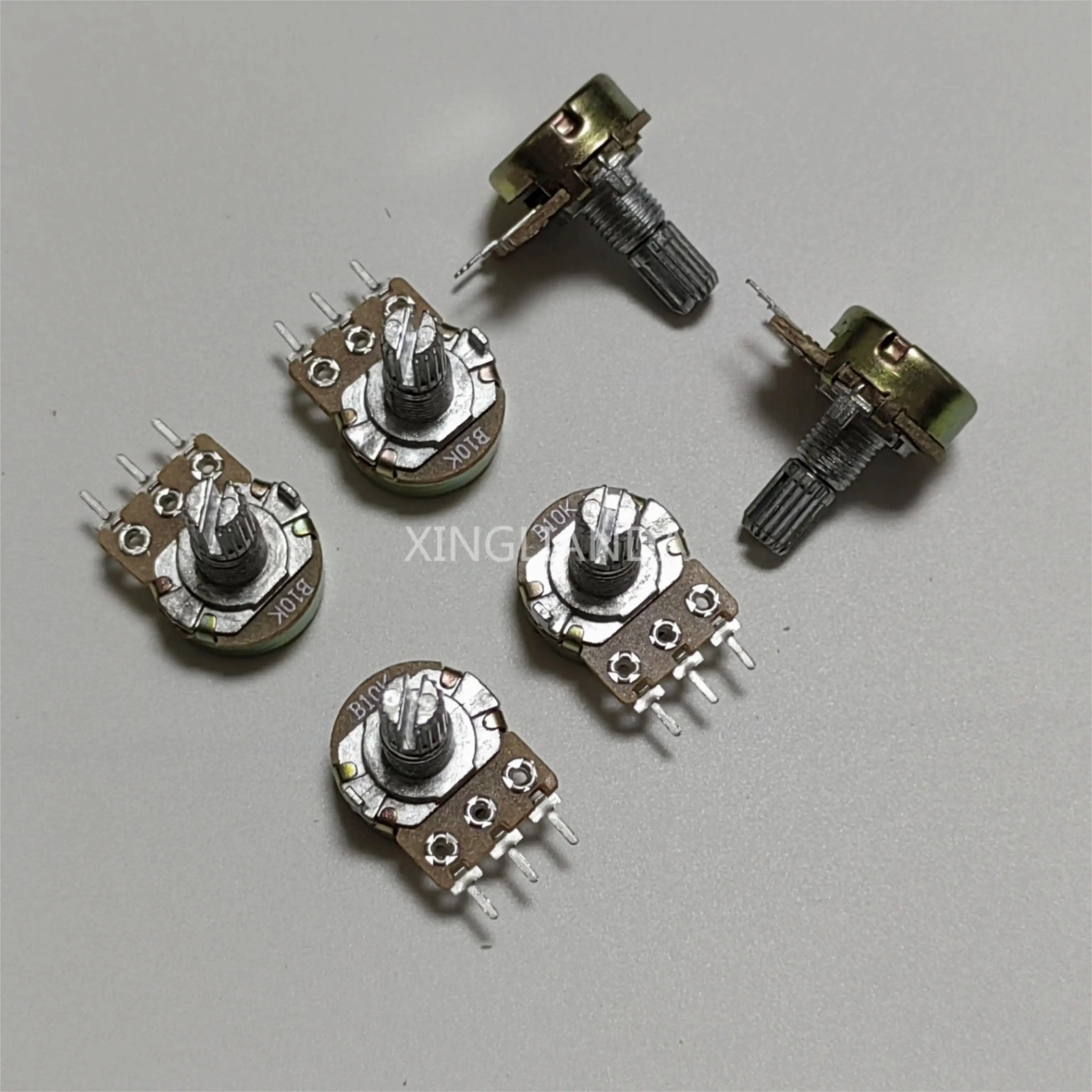 10PCS WH148 15mm 3 Pin Single link linear potentiometer with nut&washer B1K 2K 5K 10K 20K 50K 100K 250K 500K 1M Rotary Switch