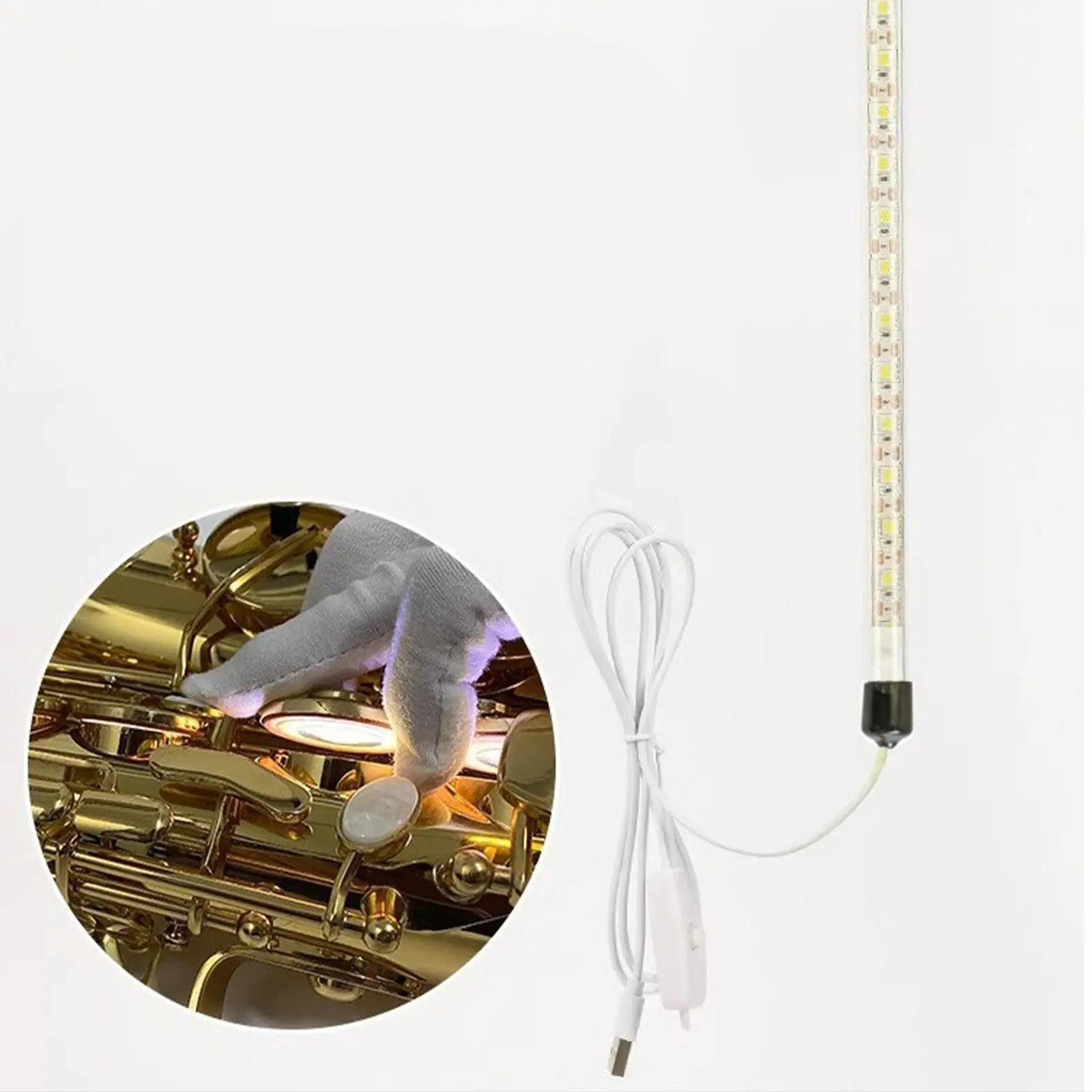 Wind Instrument Leak Detection Tool for Saxophone and Flute LED Light Strip Professional Accessory