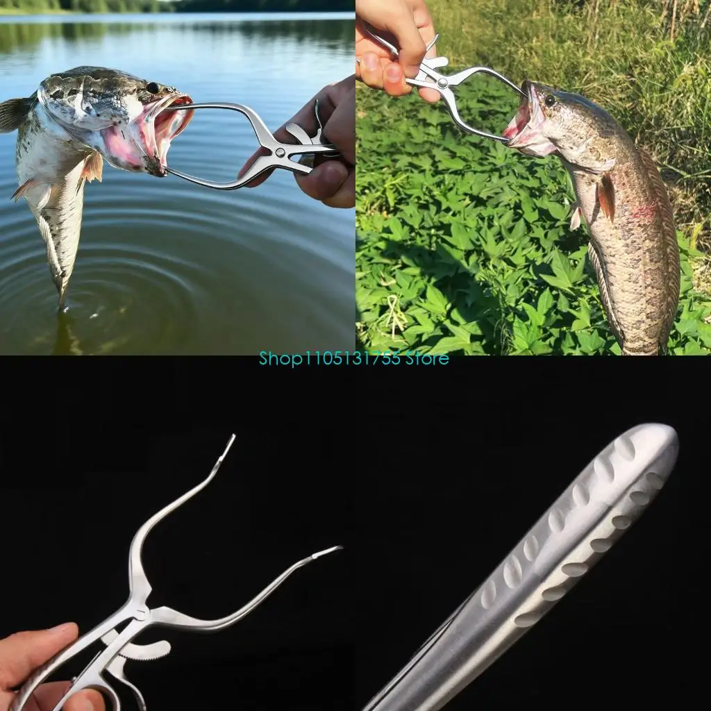 

K0EF Stainless Steel Fish Jaw Spreader Fish Mouth Opener Fishing Grip Tool Ensuring Hassle Frees Hook Removal Every Timing