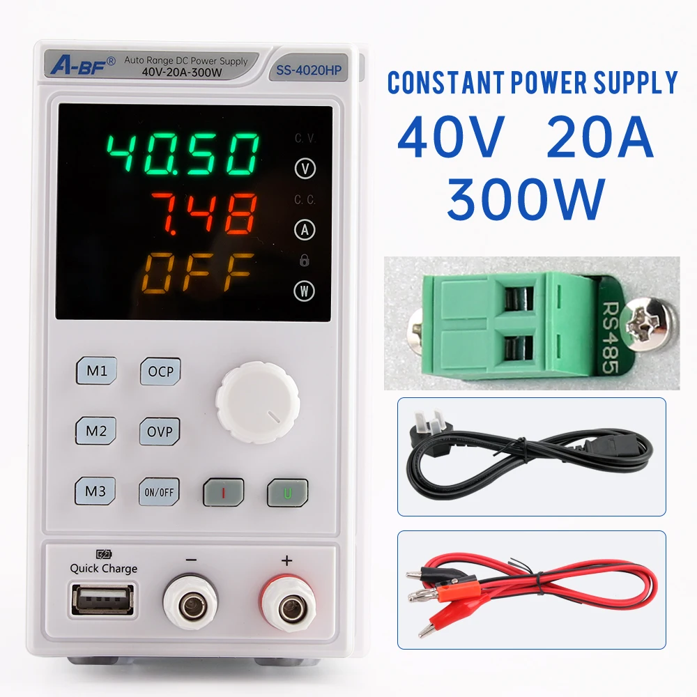 A-BF DC Power Supply 300W  Constant Power Adjustable 80V 10A Laboratory Source 4 Digit Mini Memory Function Voltage Regulator