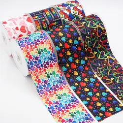 DIY Cartoon Heart Printed Grosgrain Ribbon For Craft Supplies Sewing Accessories 5 Yards, Planar Resins Mold 10 Pieces. 47429