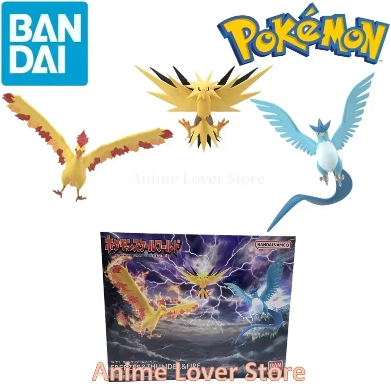 

Bandai Original Shokugan POKEMON Scale World Kanto Region Articuno Zapdos Moltres Anime Action Figure Toys for Kids Gift