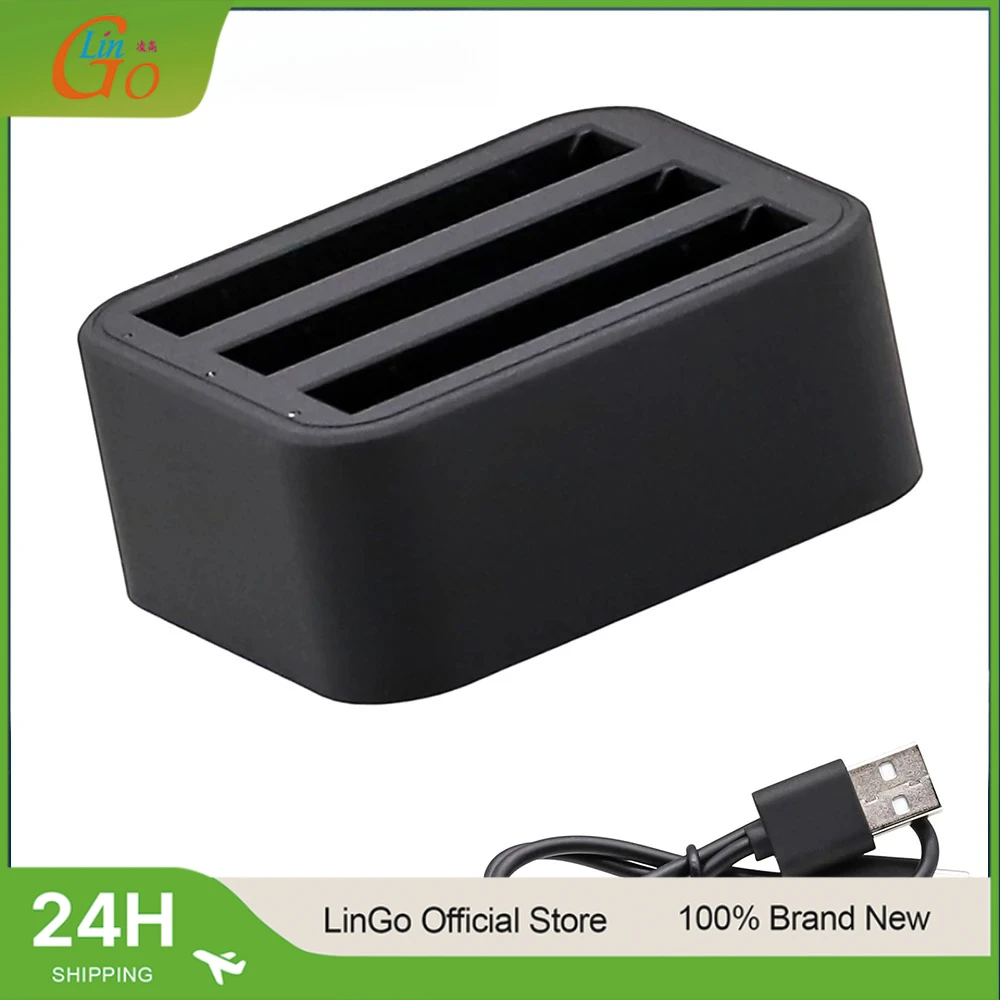 LinGo Battery Charger Hub For Insta360 X2 X3 3-Slots Charger Power Accessories For Insta360 X2 X3 Action Camera