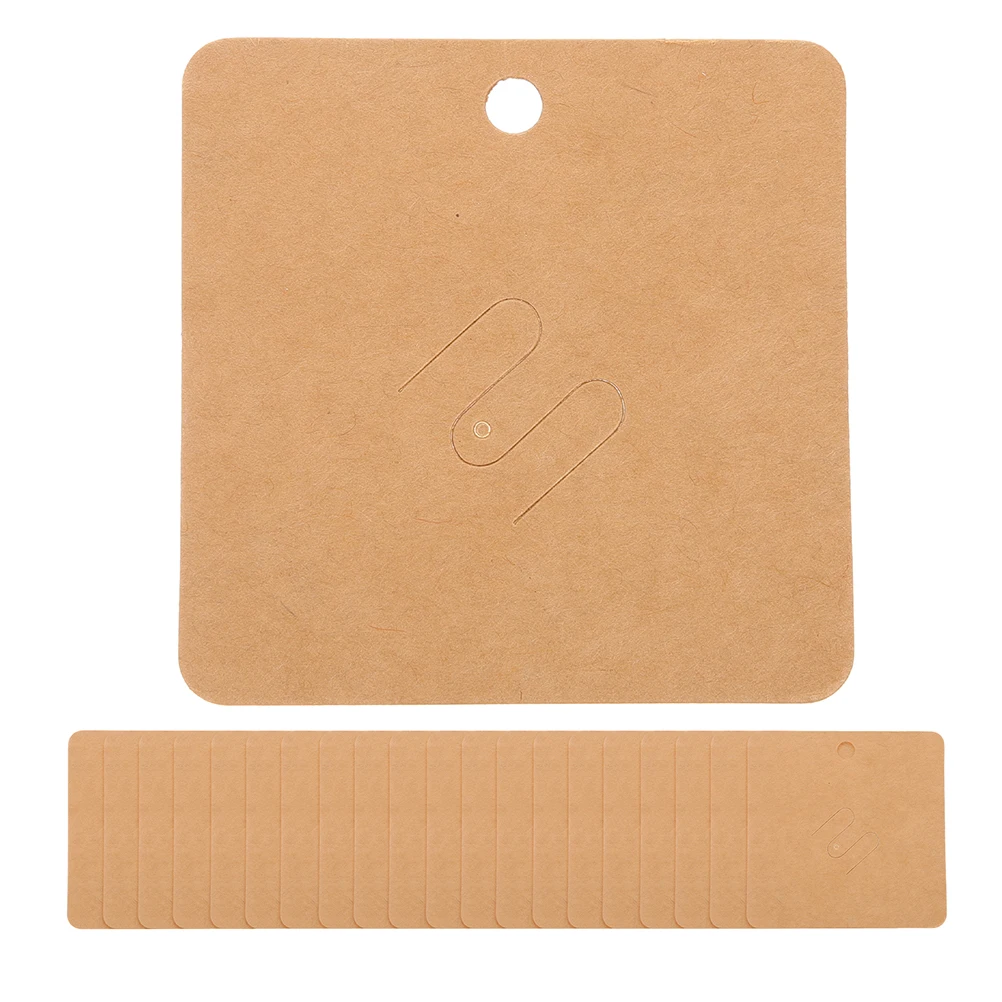

100 pcs Brooch Display Card Blank Kraft Jewelry Tag Earring Necklace Holder Spiral Pin Keychain Cards 7x7cm Portable Field Notes