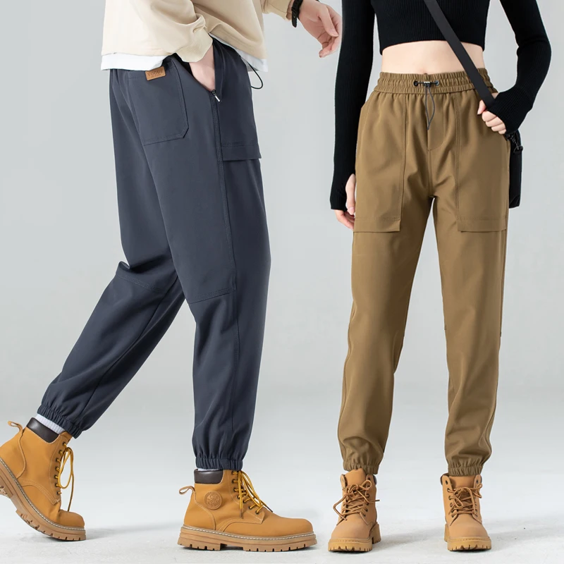 

Мужские спортивные брюки для бега, новые модные повседневные спортивные штаны с эластичной резинкой на талии и шнурком, свободные мужские осенние прямые спортивные брюки для бега