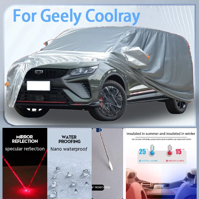 For Geely Coolray Full Car cover with UV protection and Winter Insulation roles,Rainproof,Snowproof Ati-frost properties.