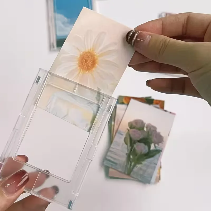 5/10 Stück magnetische Fotorahmen, Kühlschrankmagnete, lustiger kleiner Fotorahmen für Mini-Filmpapiere, Heimbüro-Ornamente, Urlaubsgeschenk – Detail 5