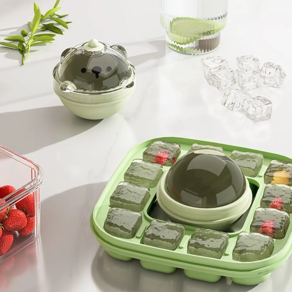 

Easy Clean Food Grade Ice Ball Maker Mold Easy-Release with Lid Ice Hockey Maker Reusable Homemade Ice Tray Summer
