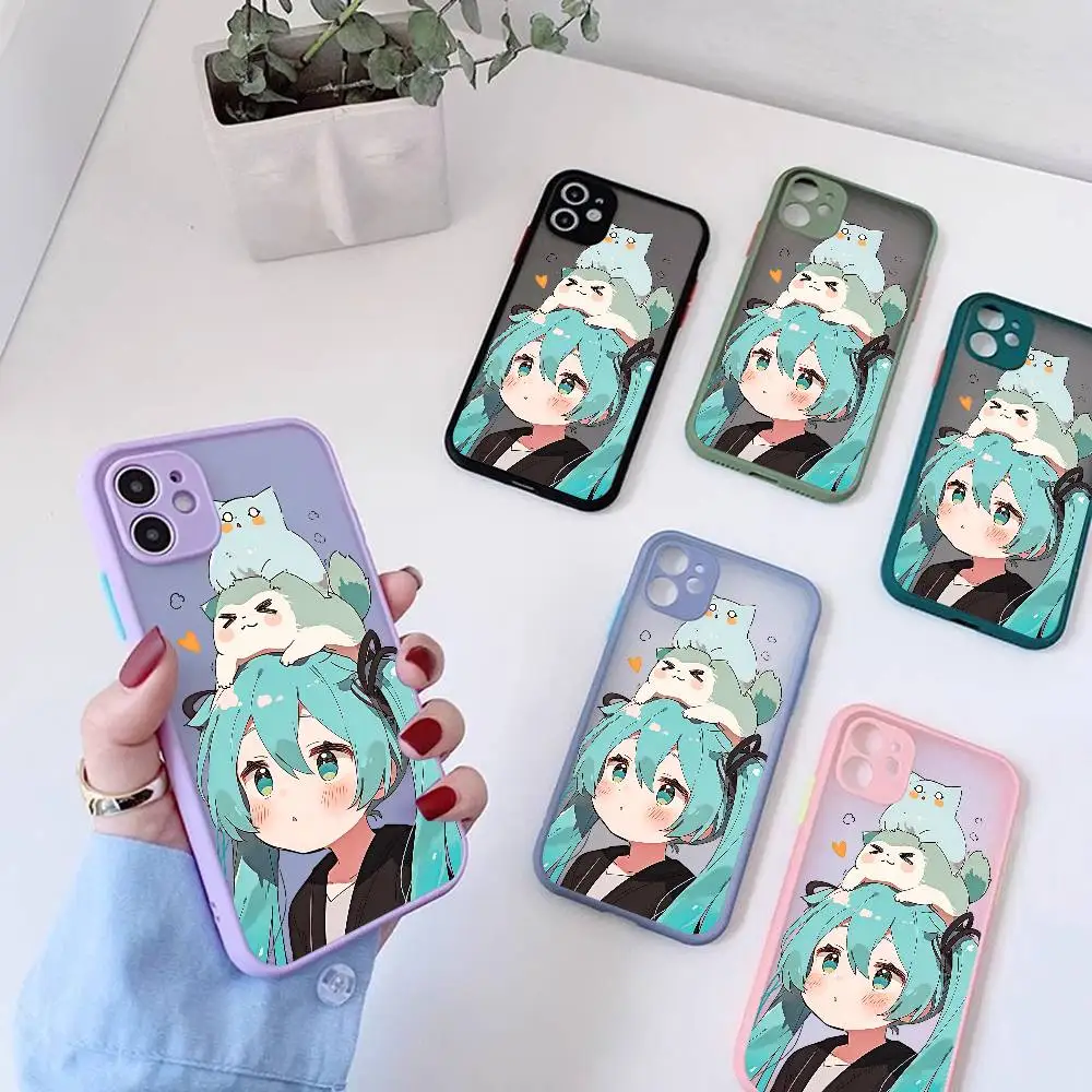 Чехол для телефона H-Hatsune Miku Girl, новый противоударный чехол для iPhone 16, 15, 11, 12, 13, Mini 14 Pro XR X Xs Max, силиконовый жесткий чехол