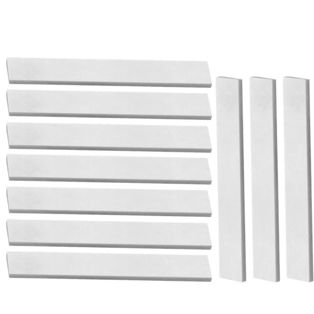 10Pcs Bone Guitar Nut Set Blank Parts for Acoustic Electric Bass Classical Guitar Replacement Accessories Improve Tone Stability