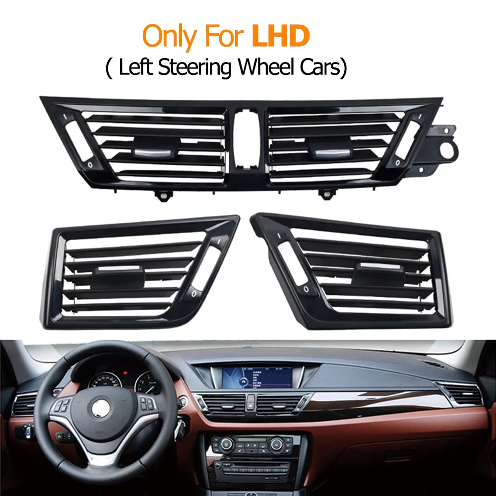 LHD Left Hand Driver Cars Left Right Center Air Conditioner AC Vent Grille Outlet Panel Trim For BMW X1 E84 2010-2015