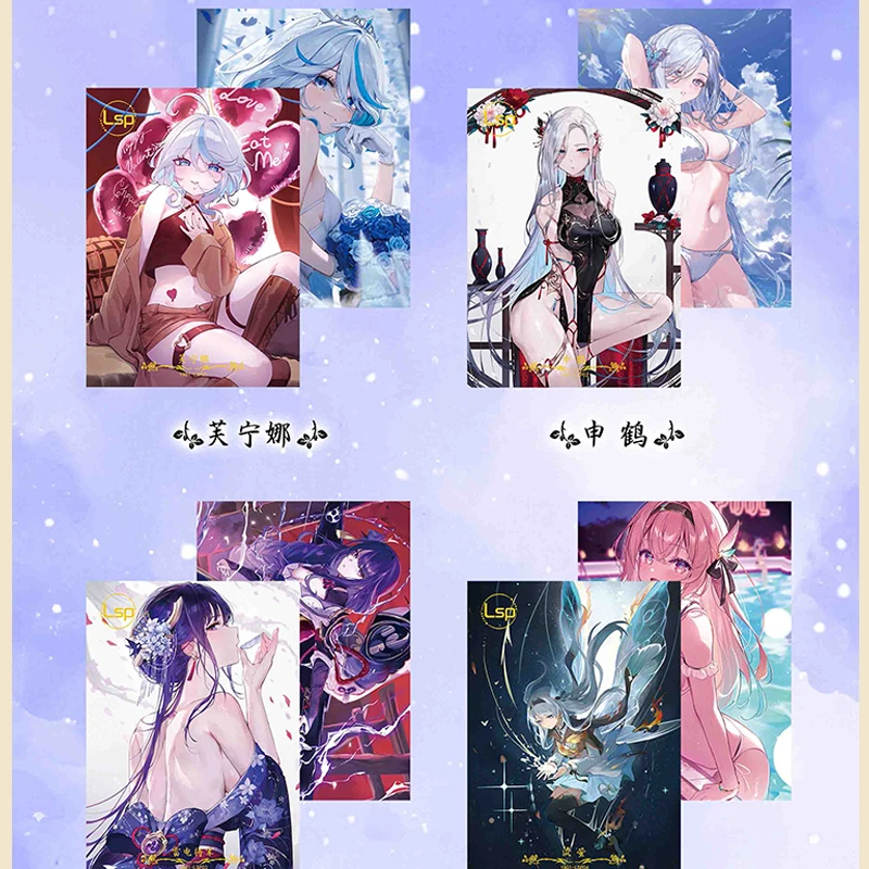 A4 Size Goddess Collection Card Give Love Hobby Game CCG Card Genshin Star Rail Doujin Anime Card Toy Gifts