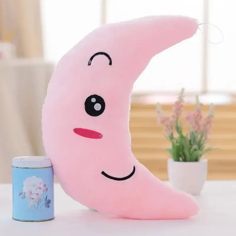 Moon Pillow PlushToys Cute Luminous Toy Led Light Glow in Dark Doll for Children Kids Cushion Floor Cute Pillow Holiday Gifts