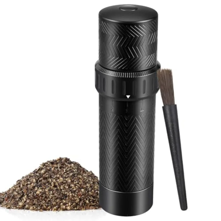 

Heavy Duty Manual Pepper Grinder with More Pepper Output Professional Grade Pepper Mill Refillable Set and Coarseness Can Be Ad