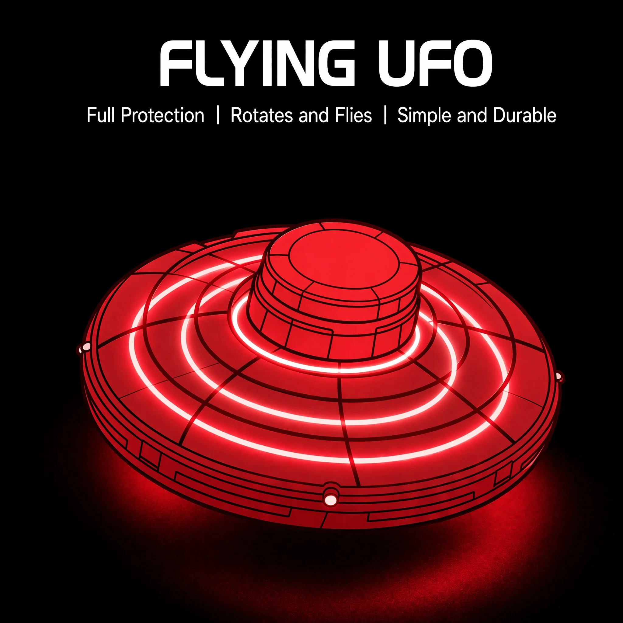 Magic Flying Helicopters Spinner Fingertip Flight Gyro Hover Ball Drone Aircraft, LED Light Up Toy Outdoor Fun for Adults Teens