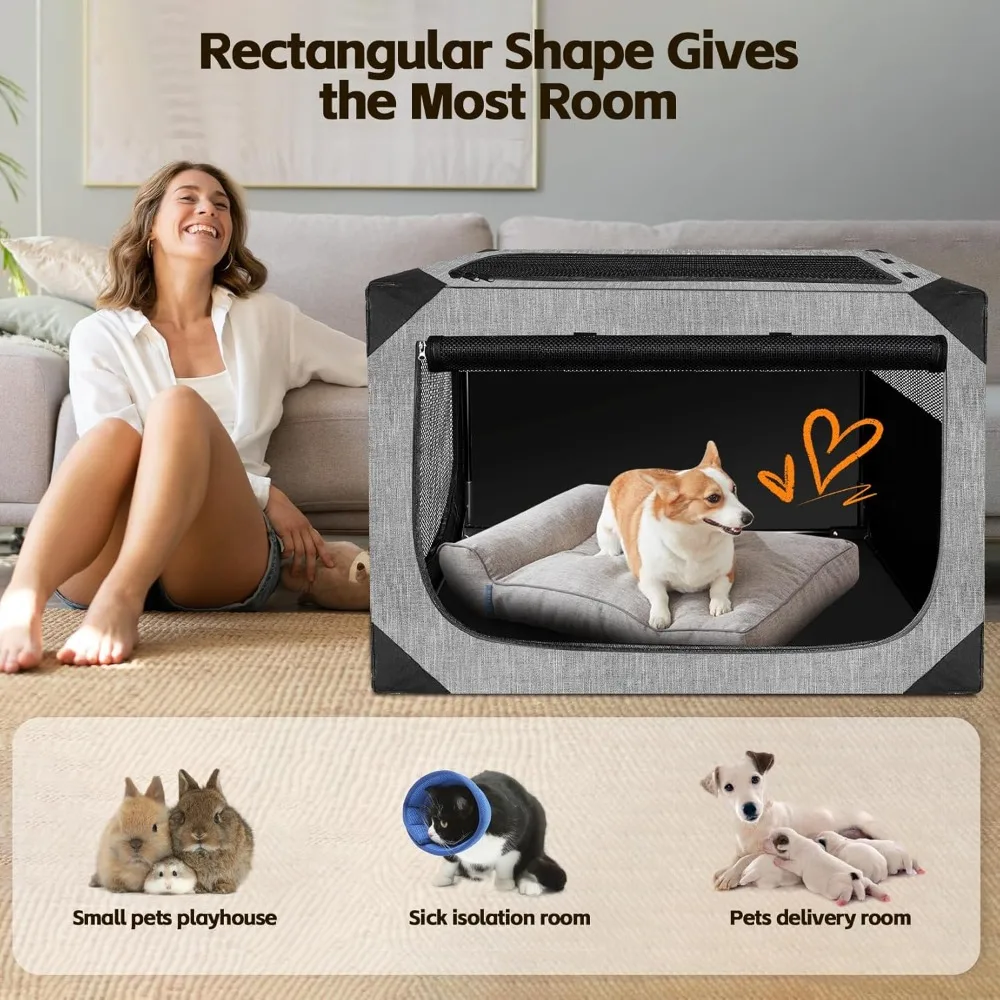 Caixa para cães 30x21x21 polegadas para cães grandes ou médios, design portátil e dobrável perfeito